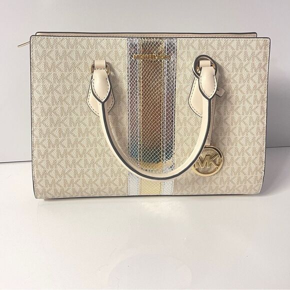Michael Kors Sheila Pale Gold Satchel - Picture 1 of 7